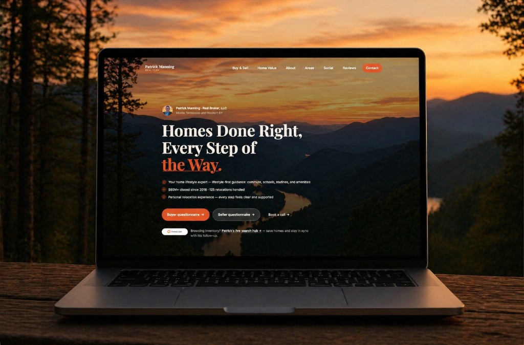 Patrick Manning Realtor website screenshot