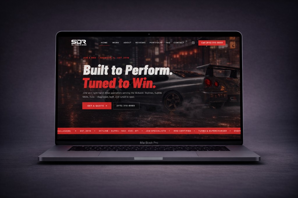 SDR Garage website screenshot